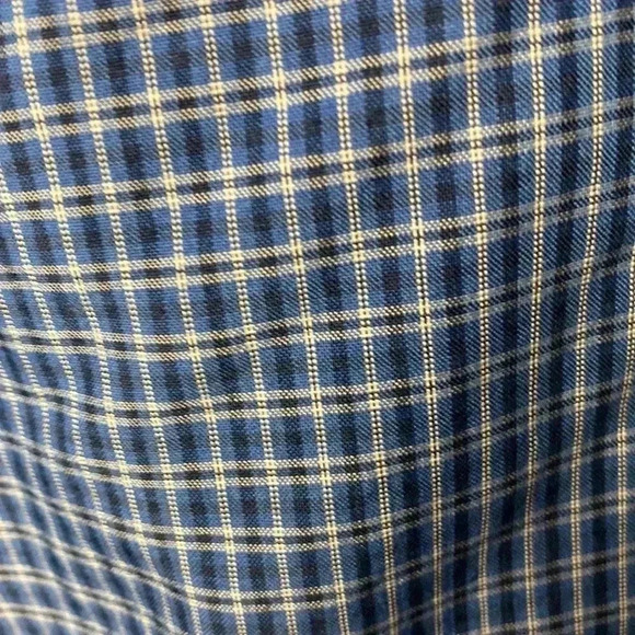TERRAIN BY WRANGLER MENS SIZE XL BLUE BLACK PLAID LONG SLEEVE SHIRT - Picture 7 of 10
